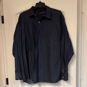 Roundtree & Yorke Dark Blue Dress Shirt